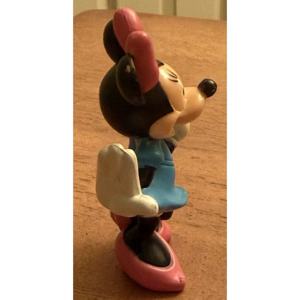 Vintage Disney Minnie Mouse‎ pink heel Blue Dress toy figure
